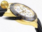 Rolex Daytona 116518 APSF 1:1 Best Edition White Dial on Oysterflex Rubber Strap SH4130 - Görsel 9