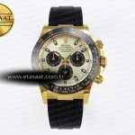 Rolex Daytona 116518 APSF YG/Siyah Kadran Oysterflex SH4130 Eta Saat - Görsel 3 - 1:1 Süper Klon Saat