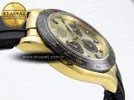 Rolex Daytona 116518 APSF 1:1 Best Edition YG/Black Dial on Oysterflex Rubber Strap SH4130 - Görsel 9