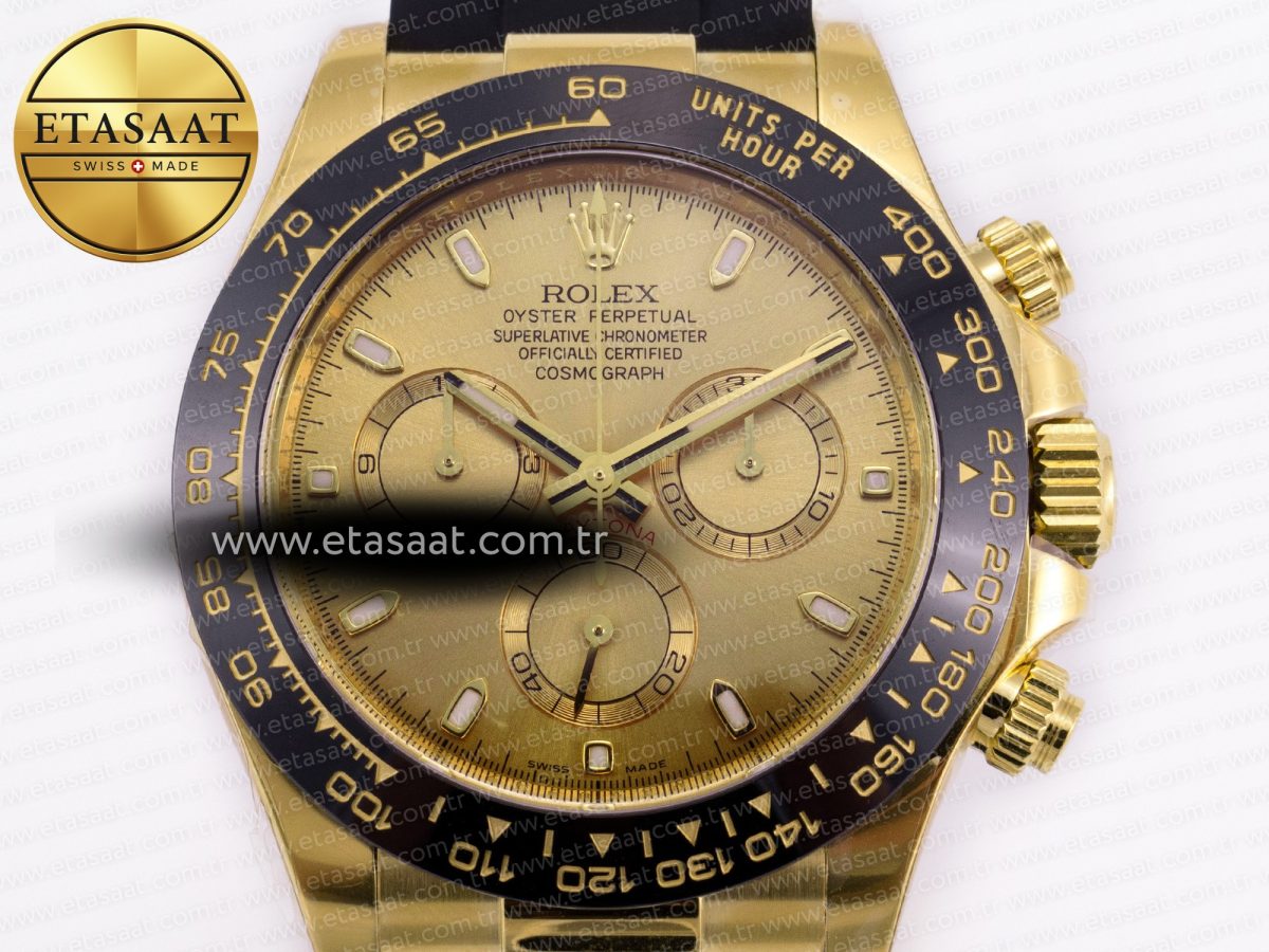 Rolex Daytona 116518 Best Edition YG Dial on Oysterflex Strap SA4130 - Görsel 4