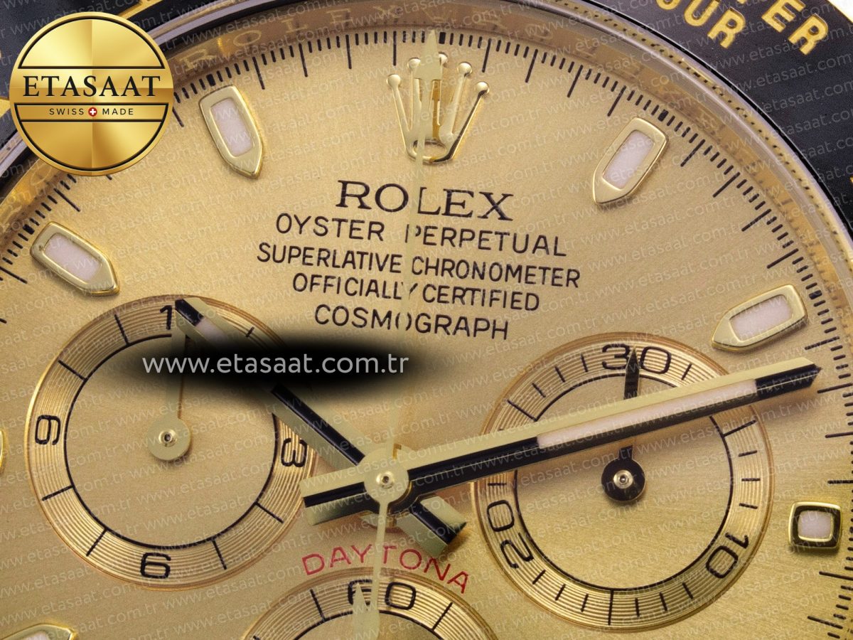Rolex Daytona 116518 Best Edition YG Dial on Oysterflex Strap SA4130 - Görsel 8
