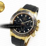 Rolex Daytona 116518 QF 1:1 Best Edition Black Dial on Oysterflex Strap SH4130 V3 (Gain Weight)