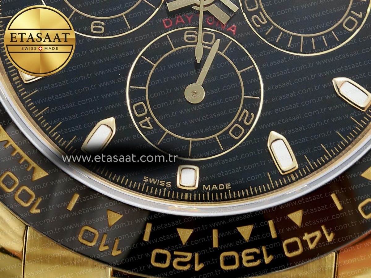 Rolex Daytona 116518 QF 1:1 Best Edition Black Dial on Oysterflex Strap SH4130 V3 (Gain Weight) - Görsel 11