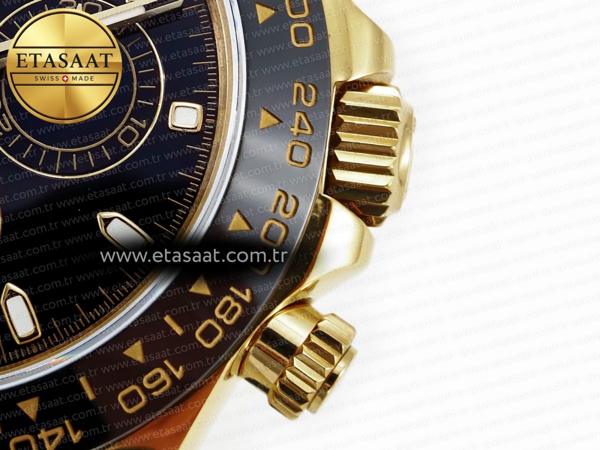 Rolex Daytona 116518 QF 1:1 Best Edition Black Dial on Oysterflex Strap SH4130 V3 (Gain Weight) - Görsel 12