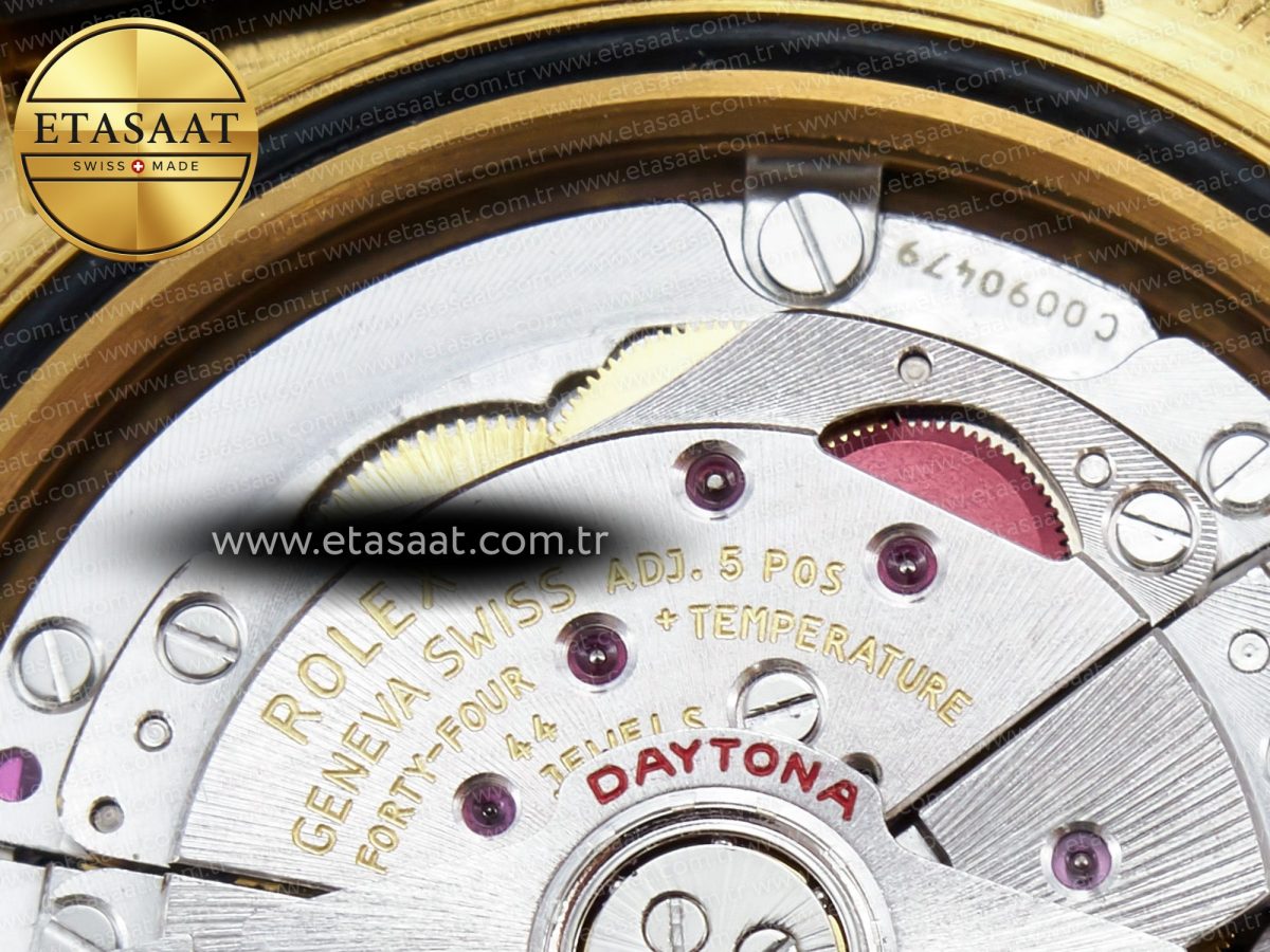 Rolex Daytona 116518 QF 1:1 Best Edition Black Dial on Oysterflex Strap SH4130 V3 (Gain Weight) - Görsel 25