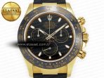 Rolex Daytona 116518 QF 1:1 Best Edition Black Dial on Oysterflex Strap SH4130 V3 (Gain Weight) - Görsel 4