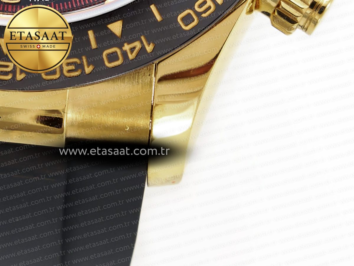 Rolex Daytona 116518 QF 1:1 Best Edition Black/YG Dial on Oysterflex Strap SH4130 V3 (Gain Weight) - Görsel 14