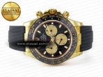 Rolex Daytona 116518 QF 1:1 Best Edition Black/YG Dial on Oysterflex Strap SH4130 V3 (Gain Weight) - Görsel 8
