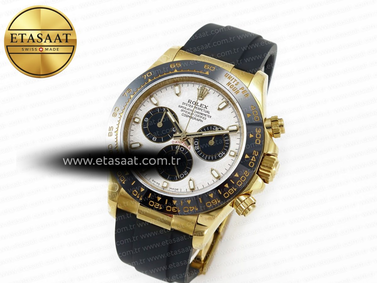 Rolex Daytona 116518 QF 1:1 Best Edition Meteorite Dial on Oysterflex Strap SH4130 V3 (Gain Weight) - Görsel 1