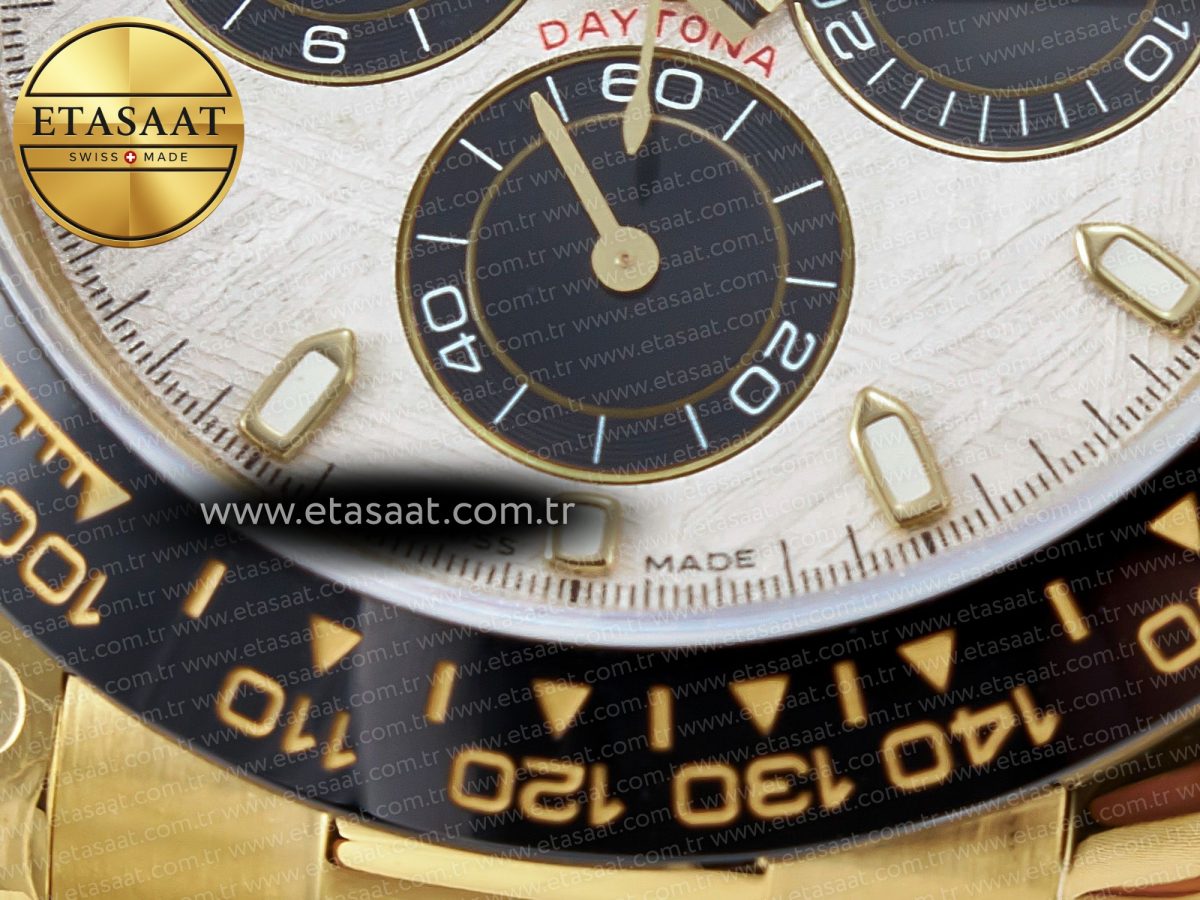 Rolex Daytona 116518 QF 1:1 Best Edition Meteorite Dial on Oysterflex Strap SH4130 V3 (Gain Weight) - Görsel 10