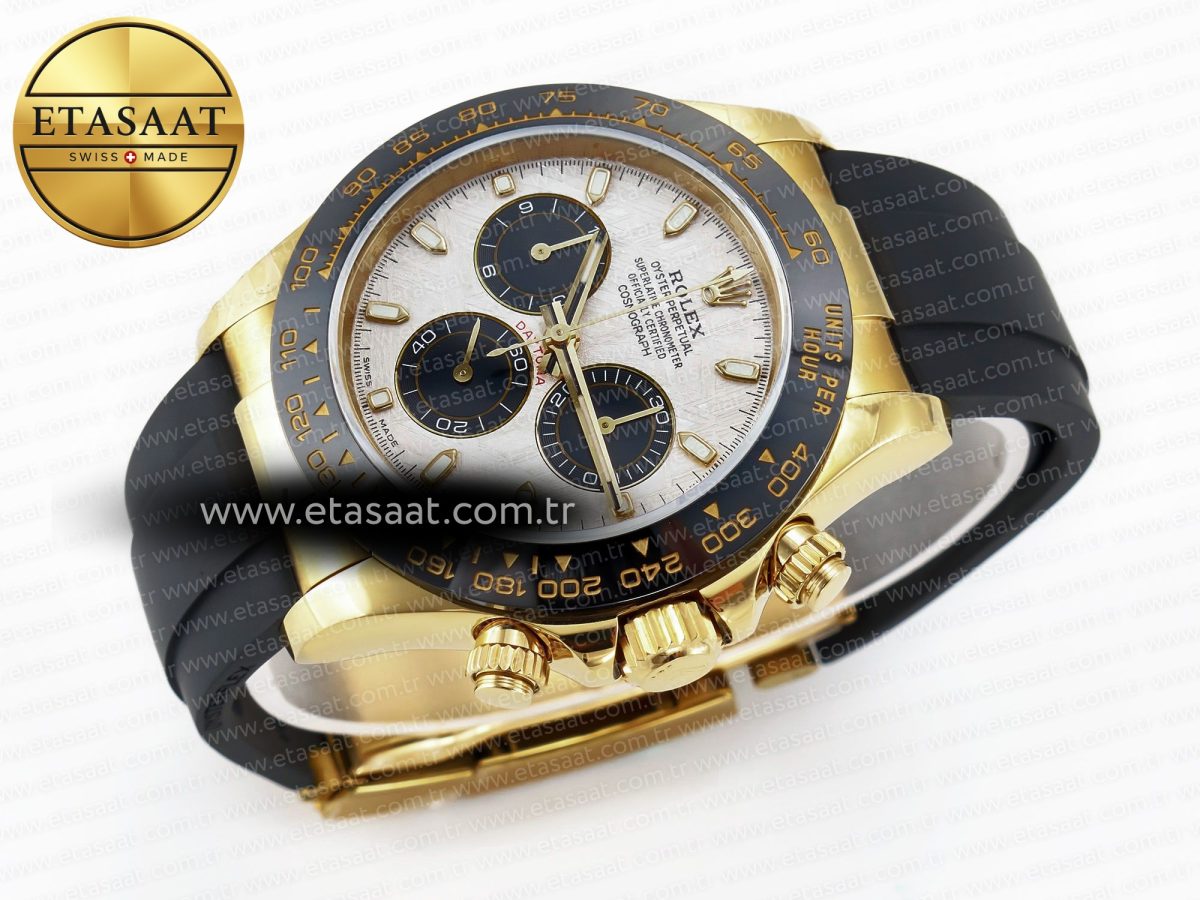 Rolex Daytona 116518 QF 1:1 Best Edition Meteorite Dial on Oysterflex Strap SH4130 V3 (Gain Weight) - Görsel 14