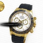 Rolex Daytona 116518 QF 1:1 Best Edition White Dial on Oysterflex Strap SH4130 V3 (Gain Weight)