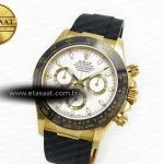 Rolex Daytona 116518 QF 1:1 Best Edition White Dial on Oysterflex Strap SH4130 V3 (Gain Weight)