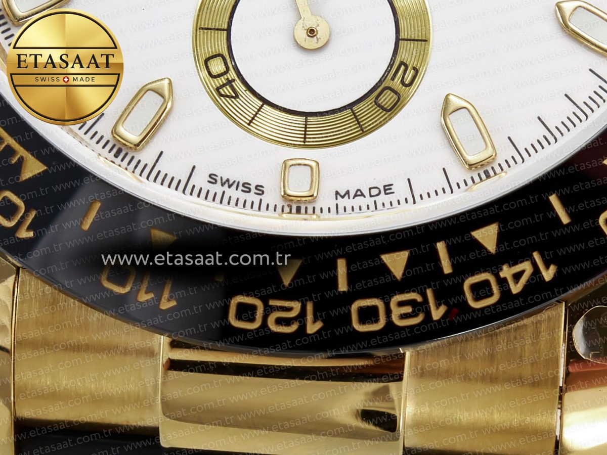 Rolex Daytona 116518 QF 1:1 Best Edition White Dial on Oysterflex Strap SH4130 V3 (Gain Weight) - Görsel 12