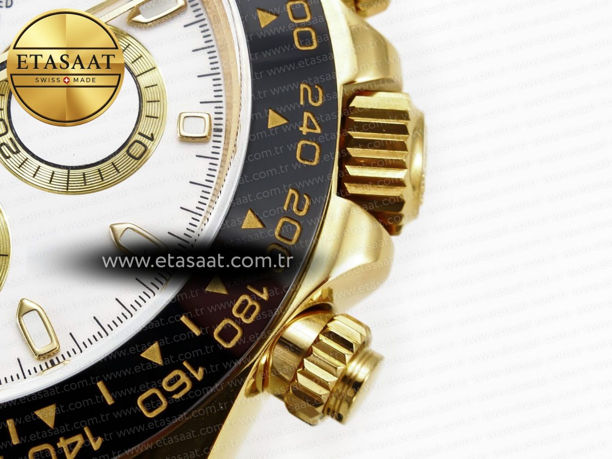 Rolex Daytona 116518 QF 1:1 Best Edition White Dial on Oysterflex Strap SH4130 V3 (Gain Weight) - Görsel 13