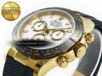 Rolex Daytona 116518 QF 1:1 Best Edition White Dial on Oysterflex Strap SH4130 V3 (Gain Weight) - Görsel 6