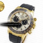 Rolex Daytona 116518 QF 1:1 Best Edition YG/Black Dial on Oysterflex Strap SH4130 V3 (Gain Weight)