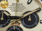 Rolex Daytona 116518 QF 1:1 Best Edition YG/Black Dial on Oysterflex Strap SH4130 V3 (Gain Weight) - Görsel 10