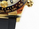 Rolex Daytona 116518 QF 1:1 Best Edition YG/Black Dial on Oysterflex Strap SH4130 V3 (Gain Weight) - Görsel 12