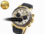 Rolex Daytona 116518 QF 1:1 Best Edition YG/Black Dial on Oysterflex Strap SH4130 V3 (Gain Weight) - Görsel 2