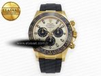 Rolex Daytona 116518 QF 1:1 Best Edition YG/Black Dial on Oysterflex Strap SH4130 V3 (Gain Weight) - Görsel 3