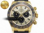 Rolex Daytona 116518 QF 1:1 Best Edition YG/Black Dial on Oysterflex Strap SH4130 V3 (Gain Weight) - Görsel 4