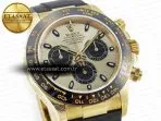 Rolex Daytona 116518 QF 1:1 Best Edition YG/Black Dial on Oysterflex Strap SH4130 V3 (Gain Weight) - Görsel 5