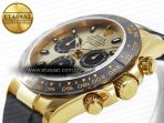 Rolex Daytona 116518 QF 1:1 Best Edition YG/Black Dial on Oysterflex Strap SH4130 V3 (Gain Weight) - Görsel 6