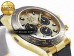 Rolex Daytona 116518 QF 1:1 Best Edition YG/Black Dial on Oysterflex Strap SH4130 V3 (Gain Weight) - Görsel 7