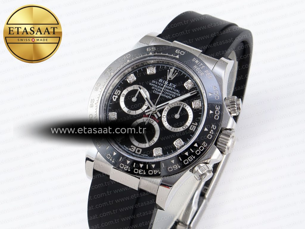 daytona 116519 apsf 11 best edition black diamonds dial on oysterflex rubber strap sh41301