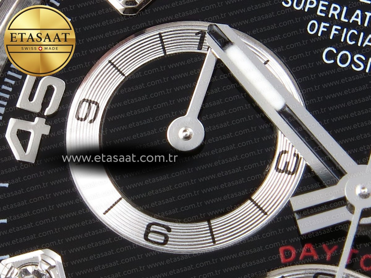 Rolex Daytona 116519 APSF 1:1 Best Edition Black Diamonds Dial on Oysterflex Rubber Strap SH4130 - Görsel 14