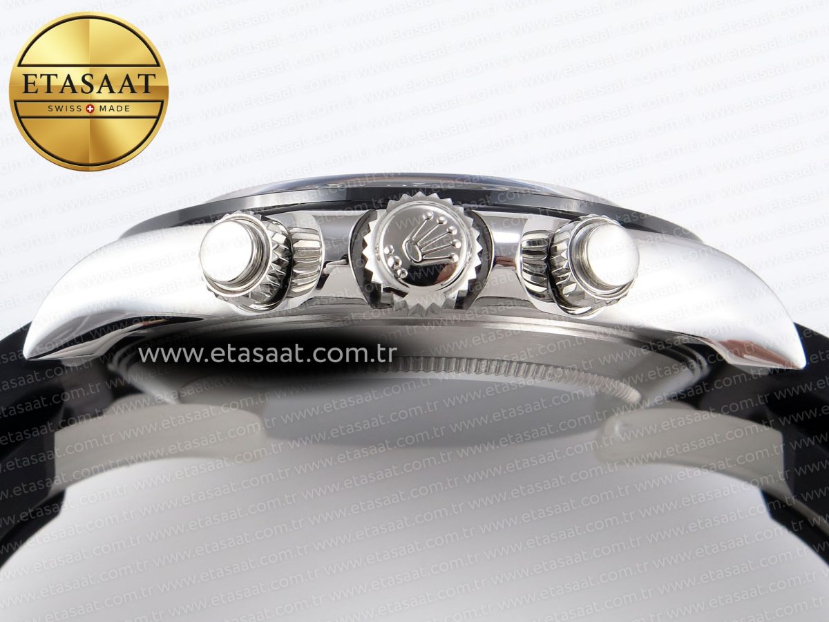 Rolex Daytona 116519 APSF 1:1 Best Edition Black Diamonds Dial on Oysterflex Rubber Strap SH4130 - Görsel 16