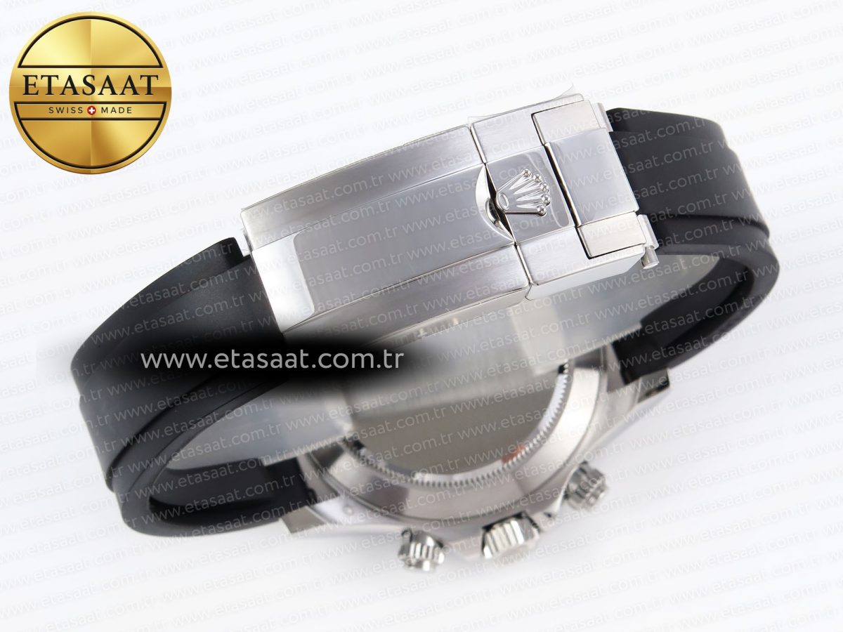 Rolex Daytona 116519 APSF 1:1 Best Edition Black Diamonds Dial on Oysterflex Rubber Strap SH4130 - Görsel 17