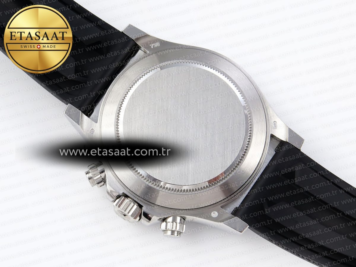 Rolex Daytona 116519 APSF 1:1 Best Edition Black Diamonds Dial on Oysterflex Rubber Strap SH4130 - Görsel 18
