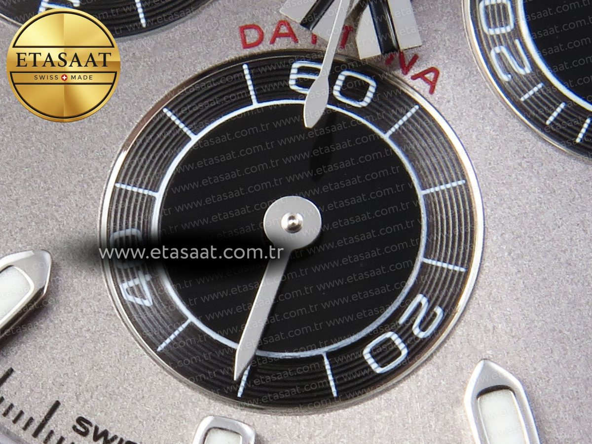 Rolex Daytona 116519 APSF 1:1 Best Edition Gray Dial on Oysterflex Rubber Strap SH4130 - Görsel 12
