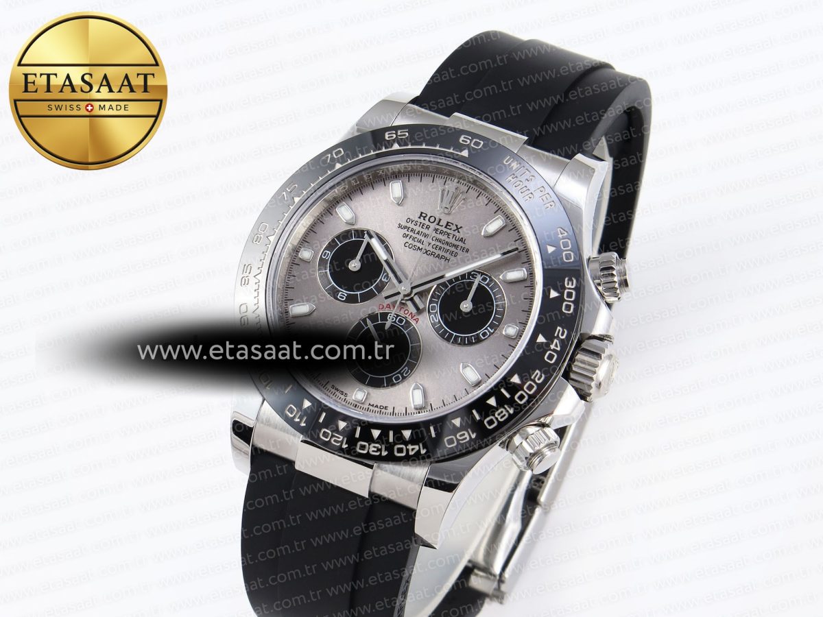 Rolex Daytona 116519 APSF 1:1 Best Edition Gray Dial on Oysterflex Rubber Strap SH4130 - Görsel 2