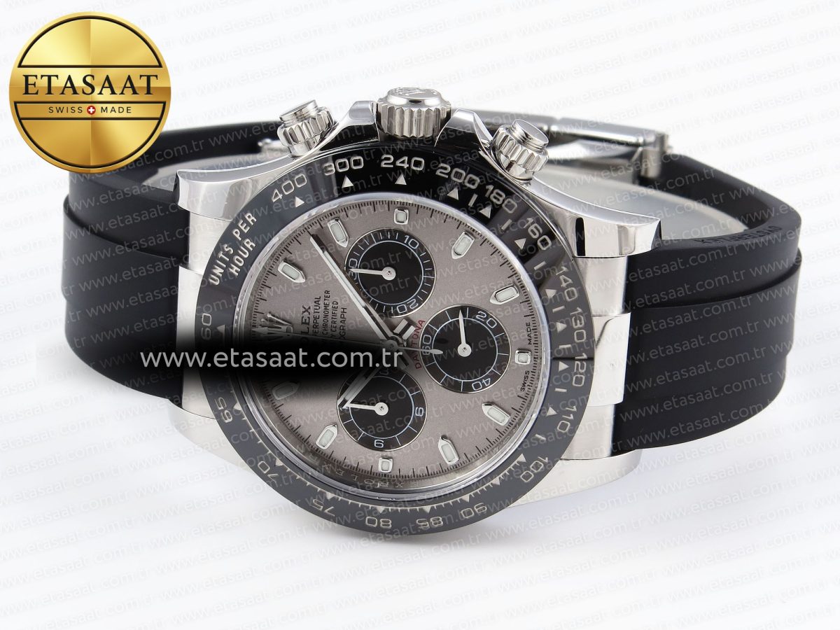 Rolex Daytona 116519 APSF 1:1 Best Edition Gray Dial on Oysterflex Rubber Strap SH4130 - Görsel 6