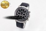 Rolex Daytona 116519 Clean Factory 1:1 Best Edition Black Diamonds Dial on Oysterflex Rubber Strap SA4130