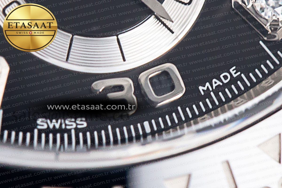 Rolex Daytona 116519 Clean Factory 1:1 Best Edition Black Diamonds Dial on Oysterflex Rubber Strap SA4130 - Görsel 10