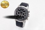 Rolex Daytona 116519 Clean Factory 1:1 Best Edition Black Diamonds Dial on Oysterflex Rubber Strap SA4130 - Görsel 2