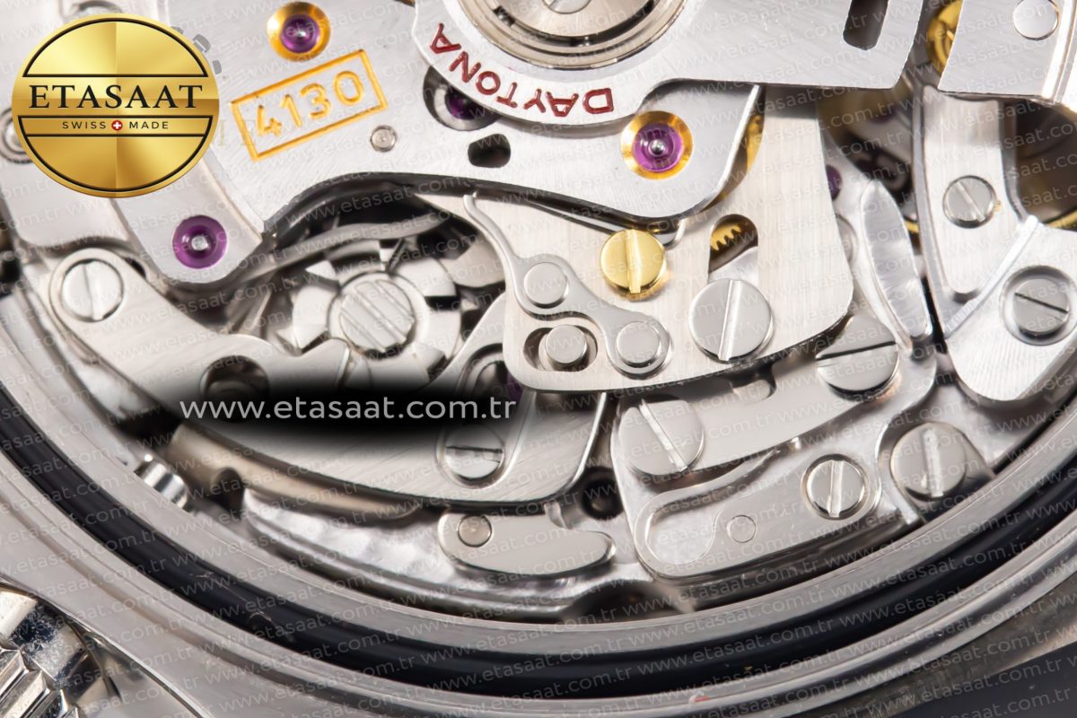 Rolex Daytona 116519 Clean Factory 1:1 Best Edition Black Diamonds Dial on Oysterflex Rubber Strap SA4130 - Görsel 24