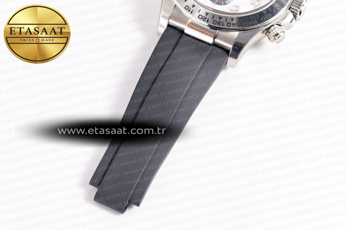 Rolex Daytona 116519 Clean Factory 1:1 Best Edition Black Diamonds Dial on Oysterflex Rubber Strap SA4130 - Görsel 27