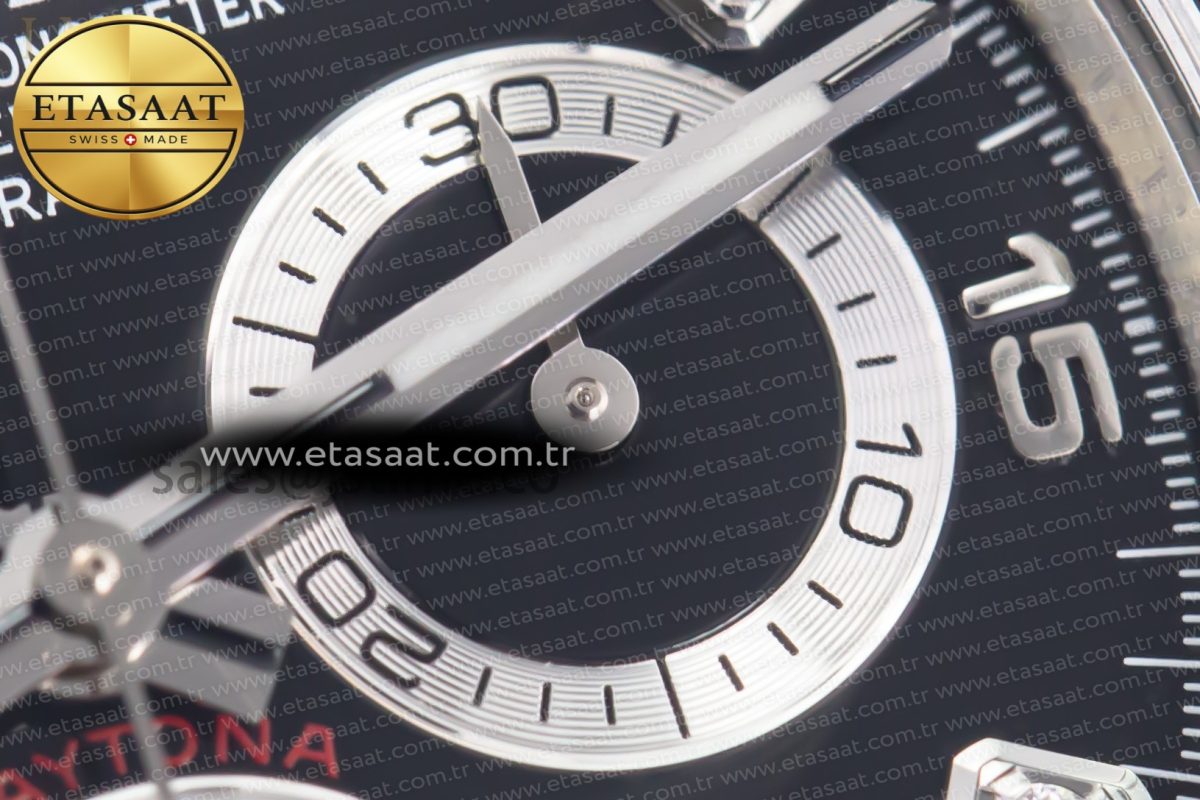 Rolex Daytona 116519 Clean Factory 1:1 Best Edition Black Diamonds Dial on Oysterflex Rubber Strap SA4130 - Görsel 7