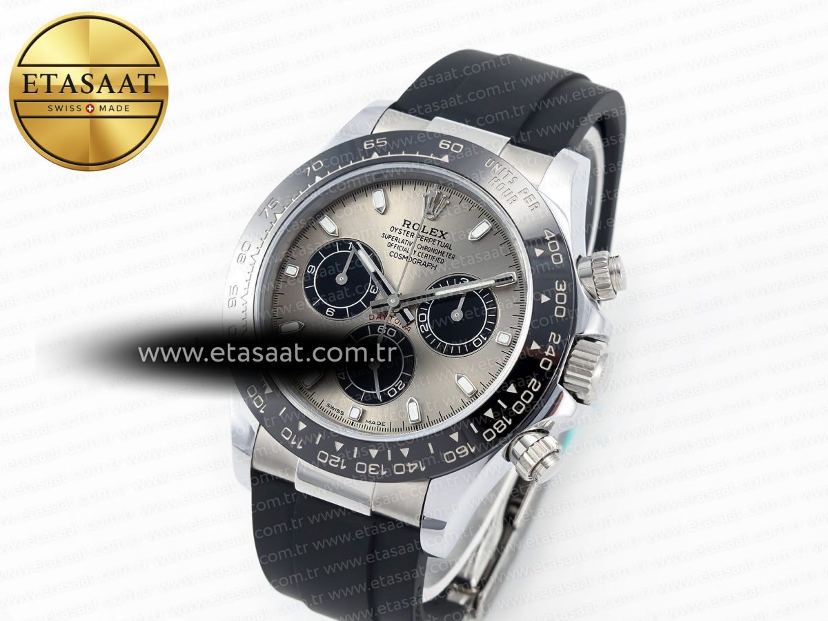 Rolex Daytona 116519 QF 1:1 Best Edition Gray Dial on Oysterflex Strap SH4130 V3 (Gain Weight) - Görsel 1