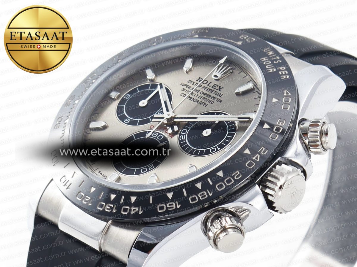 Rolex Daytona 116519 QF 1:1 Best Edition Gray Dial on Oysterflex Strap SH4130 V3 (Gain Weight) - Görsel 7