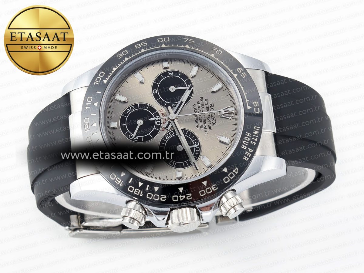 Rolex Daytona 116519 QF 1:1 Best Edition Gray Dial on Oysterflex Strap SH4130 V3 (Gain Weight) - Görsel 8