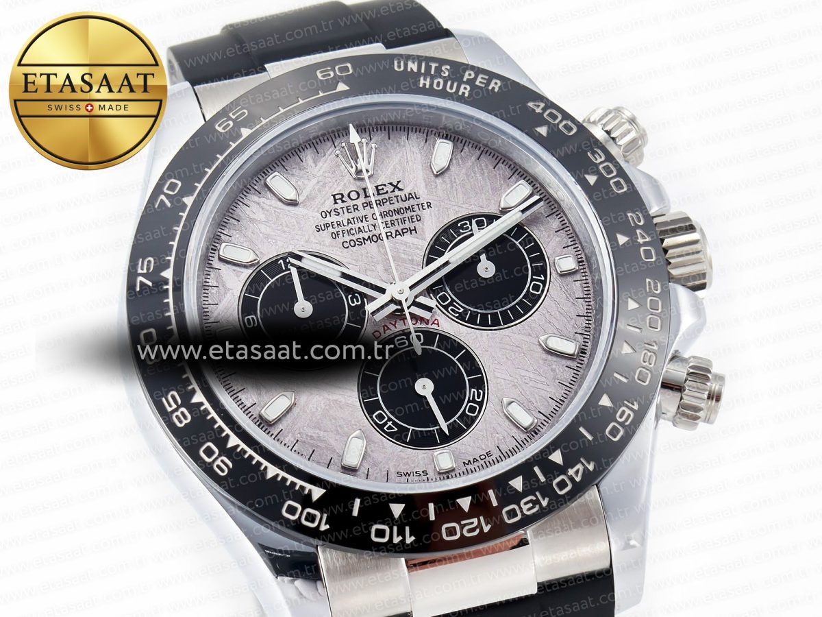 Rolex Daytona 116519 QF 1:1 Best Edition Meteorite Dial on Oysterflex Strap SH4130 V3 (Gain Weight) - Görsel 5