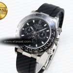 Rolex Daytona 116519 SS Black MOP Diamonds Dial on Oysterflex A7750