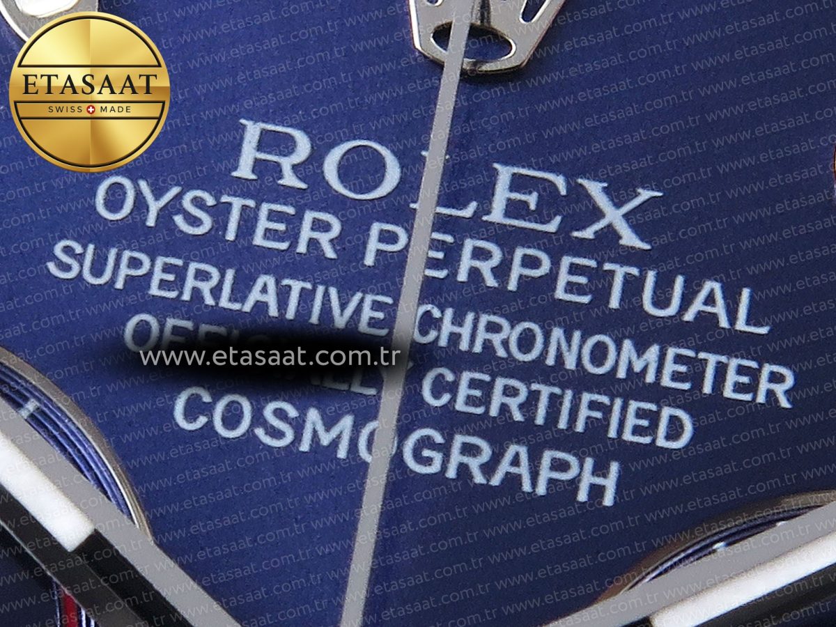 Rolex Daytona 116519 SS Blue Dial on Oysterflex A7750 - Görsel 10