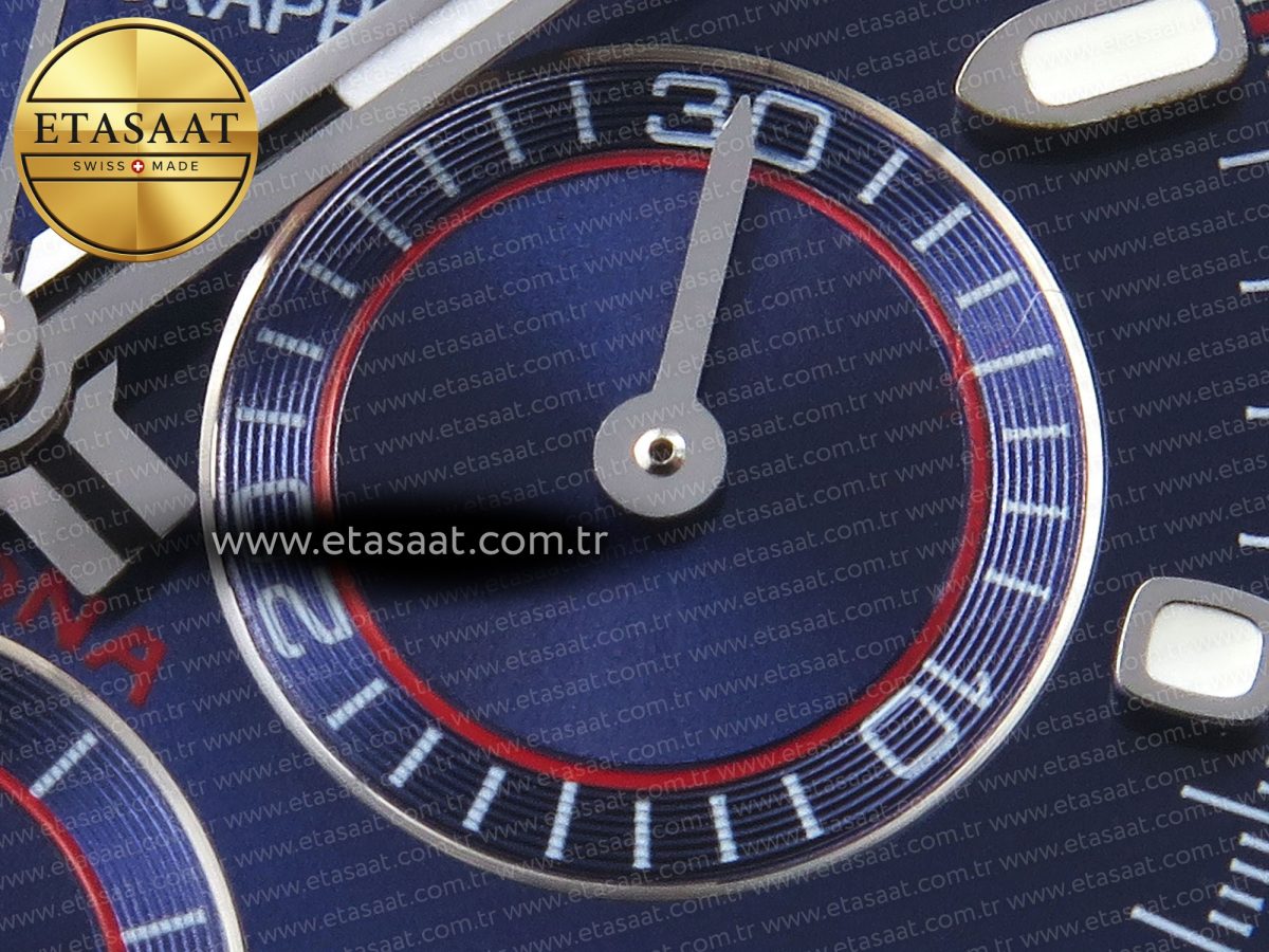 Rolex Daytona 116519 SS Blue Dial on Oysterflex A7750 - Görsel 11